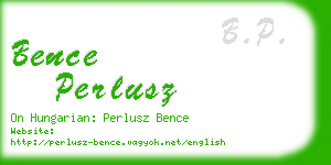 bence perlusz business card